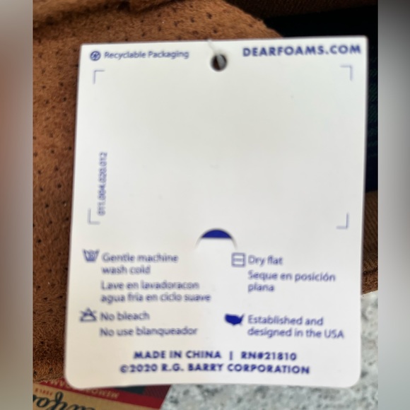 Dearfoams Mens slippers NWT Size XL Brown - Picture 3 of 3